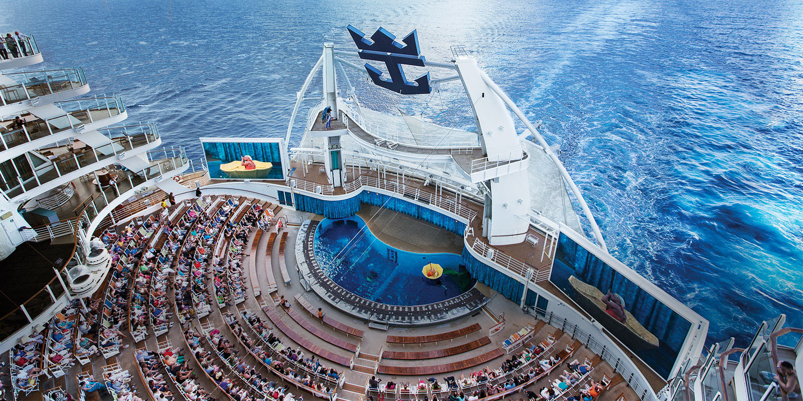 Enjoy Aqua Theater at the Back of the Ship