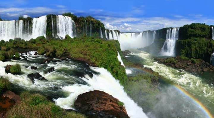 Iguazu Falls on the border between Brazil and Argentina