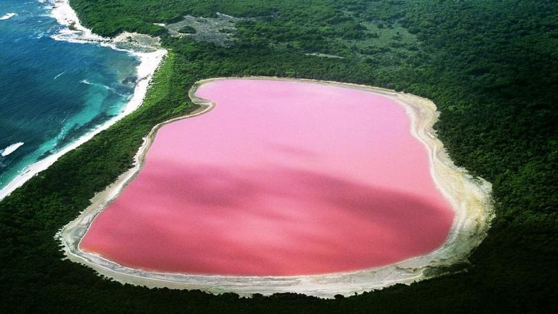 Exotic Pink Lake in Senegal